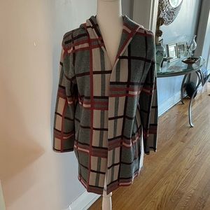 Bobeau Vedic open hooded cardigan